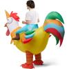 imageSpooktacular Creations Chicken Inflatable Costume Adult Riding a Rooster Blow Up Funny Halloween Costume for Men Women DressUp Themed Cosplay Parties