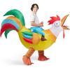 imageSpooktacular Creations Chicken Inflatable Costume Adult Riding a Rooster Blow Up Funny Halloween Costume for Men Women DressUp Themed Cosplay Parties