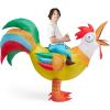imageSpooktacular Creations Chicken Inflatable Costume Adult Riding a Rooster Blow Up Funny Halloween Costume for Men Women DressUp Themed Cosplay Parties