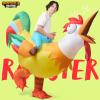 imageSpooktacular Creations Chicken Inflatable Costume Adult Riding a Rooster Blow Up Funny Halloween Costume for Men Women DressUp Themed Cosplay Parties