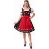 imageSpooktacular Creations Dirndl Dresses Women Oktoberfest Costume Bavarian German Outfits for Halloween Parties Beer CarnivalRed