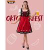 imageSpooktacular Creations Dirndl Dresses Women Oktoberfest Costume Bavarian German Outfits for Halloween Parties Beer CarnivalRed