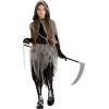 imageSpooktacular Creations Girl Grim Reaper Costume with Gloves and Tights Glow in the Dark Scary Halloween Costume
