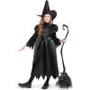 imageSpooktacular Creations Girls Black Witch Costume Kids Halloween Outfit with Broom Toddler Witch Dress for Halloween Parties