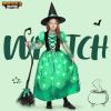 imageSpooktacular Creations Girls Witch Costume Light up Witch Costume Kids Starry Dress for Child Halloween Role Play PartiesGreen