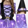 imageSpooktacular Creations Girls Witch Costume Light up Witch Costume Kids Starry Dress for Child Halloween Role Play PartiesPurple