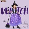 imageSpooktacular Creations Girls Witch Costume Light up Witch Costume Kids Starry Dress for Child Halloween Role Play PartiesPurple