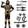 imageSpooktacular Creations Golden Ninja Costume Set Ninja Jumpsuit with Foam Accessories for Kids Toddler Halloween Outfit for Ideas Cosplay Party Medium 810 yrsGold