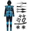 imageSpooktacular Creations Golden Ninja Costume Set Ninja Jumpsuit with Foam Accessories for Kids Toddler Halloween Outfit for Ideas Cosplay Party Medium 810 yrsBlue