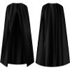 imageSpooktacular Creations Halloween Cape Costume Black Cape for Adult Black Cloak Knight for Halloween Dress Up Party CosplayBlack