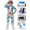 imageSpooktacular Creations Halloween Child Unisex Astronaut CostumePilot Jumpsuit for Kids Halloween Cosplay PartySilver