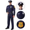 imageSpooktacular Creations Halloween Cop Costume Men Blue Police Costume for Cop Adult Halloween Costume Cosplay Party