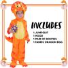 imageSpooktacular Creations Halloween Dinosaur Costume Toddler Triceratops Costume Kids with Egg for Baby Child Dress Up PartyOrange
