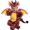 imageSpooktacular Creations Halloween Dragon Costume Toddler Dinosaur Costume Kids with Eggs for Baby Halloween Dress Up PartyRed
