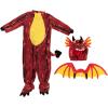 imageSpooktacular Creations Halloween Dragon Costume Toddler Dinosaur Costume Kids with Eggs for Baby Halloween Dress Up PartyRed