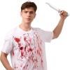 imageSpooktacular Creations Halloween Fake Knife PU Foam Costume Props Realistic Simulated Plastic Toy Weapon Knives for Adult Women Men Costume Cosplay Dress Up Accessories Silver