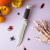 imageSpooktacular Creations Halloween Fake Knife PU Foam Costume Props Realistic Simulated Plastic Toy Weapon Knives for Adult Women Men Costume Cosplay Dress Up Accessories Silver