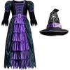imageSpooktacular Creations Halloween Girls Purple witch Costume Spider Web Skirt Dress Up