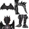 imageSpooktacular Creations Halloween Kid Dragon Costume Boys Dragon Wings Tail and Mask Set for Halloween Dress UpBlack