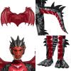 imageSpooktacular Creations Halloween Kid Dragon Costume Boys Dragon Wings Tail and Mask Set for Halloween Dress UpRed