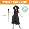 imageSpooktacular Creations Halloween LED Witch Staff Light Up Magic Vintage Walking Cane Prop Stick Accessory for Halloween Wizard Dress Up Party Pretend and Play Costume