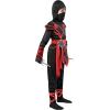 imageSpooktacular Creations Halloween Ninja Costume Kids Ninja Dragon Jumpsuit Set Boys Halloween Costume for DressUp PartyBlackred
