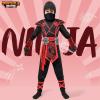 imageSpooktacular Creations Halloween Ninja Costume Kids Ninja Dragon Jumpsuit Set Boys Halloween Costume for DressUp PartyBlackred