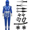 imageSpooktacular Creations Halloween Ninja Costume Kids Ninja Dragon Jumpsuit Set Boys Halloween Costume for DressUp PartyBluesliver