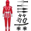 imageSpooktacular Creations Halloween Ninja Costume Kids Ninja Dragon Jumpsuit Set Boys Halloween Costume for DressUp PartyRedsliver