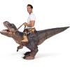 imageSpooktacular Creations Inflatable Dinosaur Costume Adult Ride on T Rex Blow Up Costume Inflatable Suit for Halloween Cosplay Themed Parties Brown XLarge71In