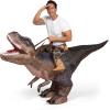 imageSpooktacular Creations Inflatable Dinosaur Costume Adult Ride on T Rex Blow Up Costume Inflatable Suit for Halloween Cosplay Themed Parties Brown XLarge71In