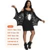 imageSpooktacular Creations Spider Woman Costume Bat Costume Adult Women for Halloween Dress Up PartyBlack