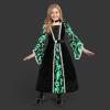 imageSpooktacular Creations Witch Costume for Girls Child Black Dark Witch Print Dress for Kids Halloween Role Playing Parties