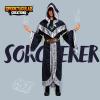imageSpooktacular Creations Wizard Costume Adult Men Halloween Costumes for Adult Medieval Costume Men with Hooded CloakBlack