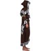 imageSpooktacular Creations Wizard Costume Adult Men Halloween Costumes for Adult Medieval Costume Men with Hooded CloakBrown
