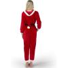 imageWomen Santa Hooded Onepiece Pajamas Outfit