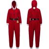 imageWomen Santa Hooded Onepiece Pajamas Outfit