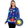 imageWomens LED Light Up String Light Ugly Christmas Sweater