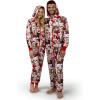 imageGiggling Getup Adults Cat Print Christmas Pajamas  Medium Unisex Pajamas