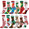 imageJOYIN 12 PCS Christmas Socks Women Colorful Funky Paint Crew Socks for Women for Christmas Holiday or Birthday Gift