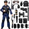 imageSpooktacular Creations 20PCS Police SWAT Costume for Kids SWAT Police Officer Costume for Boys Halloween Cosplay Party