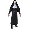 imageSpooktacular Creations Adult Men Black Scary Nun Costume Outfit for Halloween Costume
