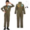 imageSpooktacular Creations American Flight Pilot Child Boy Costume for Halloween Uniform Costume Sets for Kids