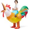 imageSpooktacular Creations Chicken Inflatable Costume Adult Riding a Rooster Blow Up Funny Halloween Costume for Men Women DressUp Themed Cosplay Parties