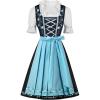 imageSpooktacular Creations Dirndl Dresses Women Oktoberfest Costume Bavarian German Outfits for Halloween Parties Beer CarnivalBlue