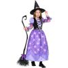 imageSpooktacular Creations Girls Witch Costume Light up Witch Costume Kids Starry Dress for Child Halloween Role Play PartiesPurple