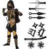 imageSpooktacular Creations Golden Ninja Costume Set Ninja Jumpsuit with Foam Accessories for Kids Toddler Halloween Outfit for Ideas Cosplay Party Medium 810 yrsGold
