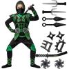imageSpooktacular Creations Golden Ninja Costume Set Ninja Jumpsuit with Foam Accessories for Kids Toddler Halloween Outfit for Ideas Cosplay Party Medium 810 yrsGreen