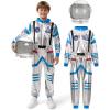 imageSpooktacular Creations Halloween Child Unisex Astronaut CostumePilot Jumpsuit for Kids Halloween Cosplay PartySilver