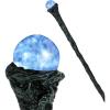 imageSpooktacular Creations Halloween LED Witch Staff Light Up Magic Vintage Walking Cane Prop Stick Accessory for Halloween Wizard Dress Up Party Pretend and Play Costume